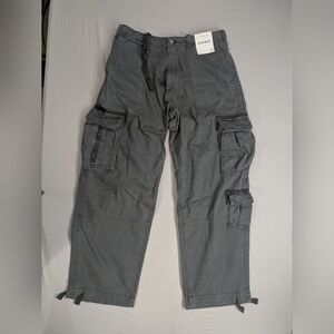 Abercrombie & Fitch Ultra Baggy Utility Cargo Pants Paratrooper Military 34x34